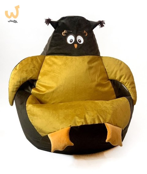 Pufa worek sako SOWA brąz-złoty XL 130x90 Pufa worek sako SOWA brąz-złoty XL 130x90