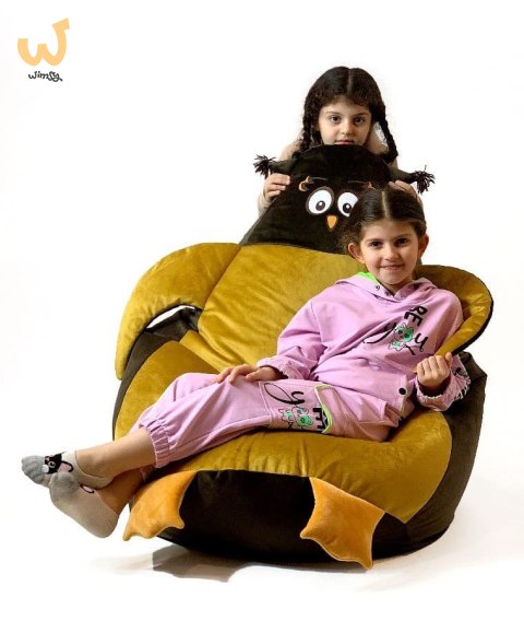 Pufa worek sako SOWA brąz-złoty XL 130x90 Pufa worek sako SOWA brąz-złoty XL 130x90