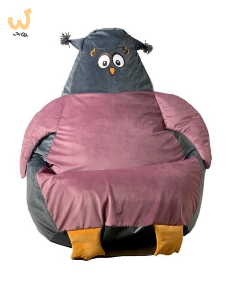 Pufa worek sako SOWA szary-róż XL 130x90 Pufa worek sako SOWA szary-róż XL 130x90