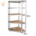 REGAŁ MAGAZYNOWY NAROŻNY METALOWY GC9030 30cm