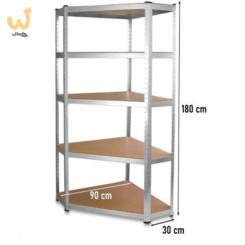 REGAŁ MAGAZYNOWY NAROŻNY METALOWY GC9030 30cm REGAŁ MAGAZYNOWY NAROŻNY METALOWY GC9030 30cm