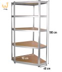 REGAŁ MAGAZYNOWY NAROŻNY METALOWY GC9040 40cm