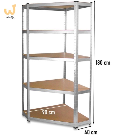 REGAŁ MAGAZYNOWY NAROŻNY METALOWY GC9040 40cm REGAŁ MAGAZYNOWY NAROŻNY METALOWY GC9040 40cm