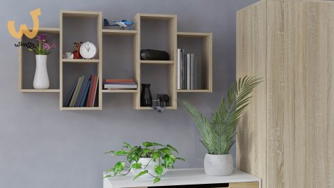 REGAŁ WISZĄCY BILBAO 7.0 ŚCIENNY PÓŁKI DĄB SONOMA REGAŁ WISZĄCY BILBAO 7.0 ŚCIENNY PÓŁKI DĄB SONOMA
