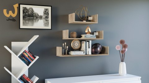 Zestaw 3 x półka wisząca MOBI 3P 80x20xH14 sonoma Zestaw 3 x półka wisząca MOBI 3P 80x20xH14 sonoma