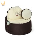 Pufa worek sako COFFEE brązowy-beżowy XXL 120x80