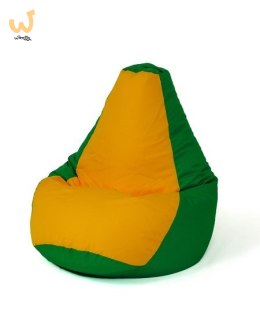 Pufa worek sako GRUSZA zielony-żółty XXL 140x100