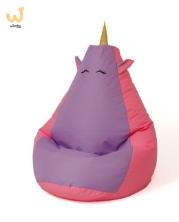 Pufa worek sako JEDNOROŻEC róż-fiolet XXL 140x100