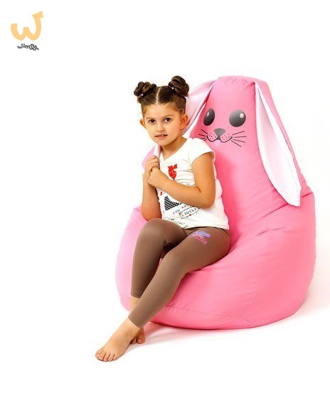 Pufa worek sako KRÓLIK różowy L 105x80 Pufa worek sako KRÓLIK różowy L 105x80
