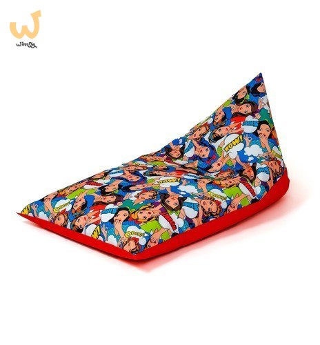 Pufa worek sako MATERAC druk-czerwony XXL 160x80 Pufa worek sako MATERAC druk-czerwony XXL 160x80