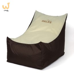 Pufa worek sako TRON brązowy-kremowy XXL 140x90