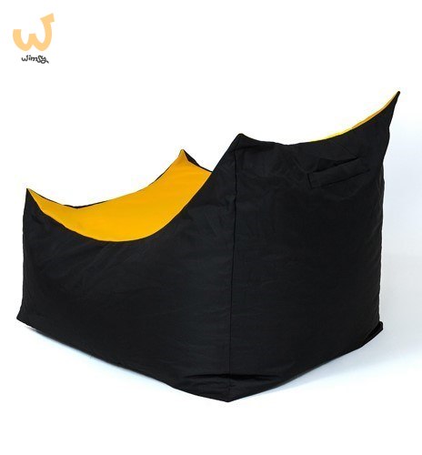 Pufa worek sako TRON czarny-pomarańczowy XXL 140x90 Pufa worek sako TRON czarny-pomarańczowy XXL 140x90