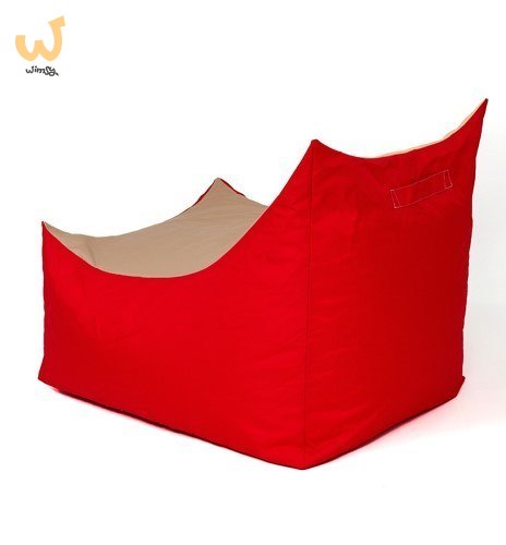 Pufa worek sako TRON czerwony-beżowy XXL 140x90 Pufa worek sako TRON czerwony-beżowy XXL 140x90