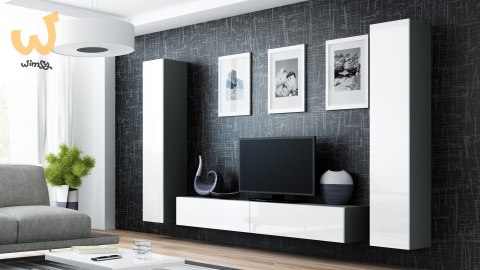 Witryna VIGO pełna'180' 180/40/30 szary/biały poł Witryna VIGO pełna'180' 180/40/30 szary/biały poł