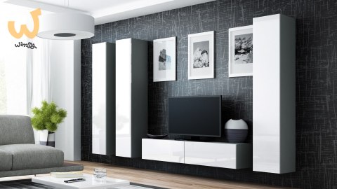 Witryna VIGO pełna'180' 180/40/30 szary/biały poł Witryna VIGO pełna'180' 180/40/30 szary/biały poł