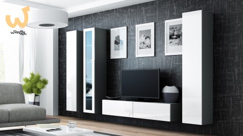 Witryna VIGO pełna'180' 180/40/30 szary/biały poł Witryna VIGO pełna'180' 180/40/30 szary/biały poł