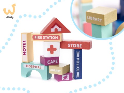 Klocki drewniane edukacyjne miasto puzzle 100el. Klocki drewniane edukacyjne miasto puzzle 100el.
