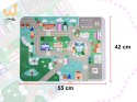 Klocki drewniane edukacyjne miasto puzzle 120el.