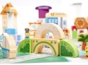 Klocki drewniane edukacyjne miasto puzzle 120el.