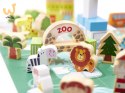 Klocki drewniane edukacyjne miasto puzzle 120el.
