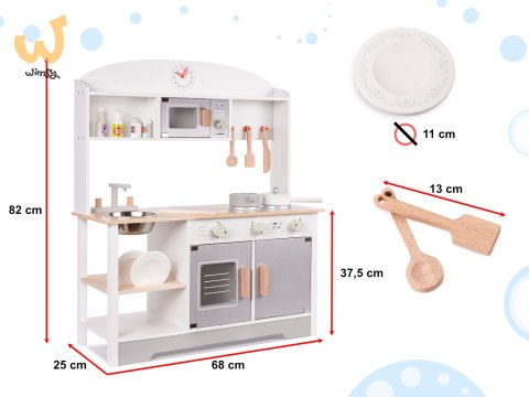 Kuchnia dla dzieci drewniana MDF MODERN CLASSIC akcesoria 82cm Kuchnia dla dzieci drewniana MDF MODERN CLASSIC akcesoria 82cm