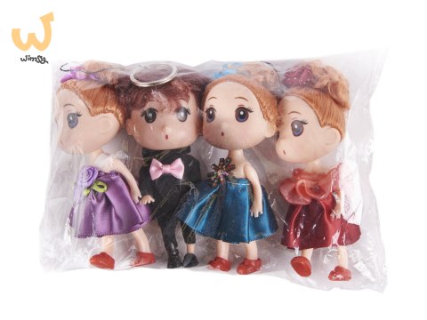 Lalka lalki do domku dla lalek 3 dziewczynki + 1 chłopczyk zestaw 4szt. 12cm Lalka lalki do domku dla lalek 3 dziewczynki + 1 chłopczyk zestaw 4szt. 12cm
