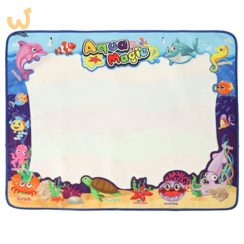 Mata wodna do malowania rysowania wodą XXL pieczątki szablony zestaw 100 x 80 cm Mata wodna do malowania rysowania wodą XXL pieczątki szablony zestaw 100 x 80 cm