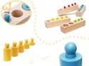 Odważniki cylindry drewniane montessori kolorowe