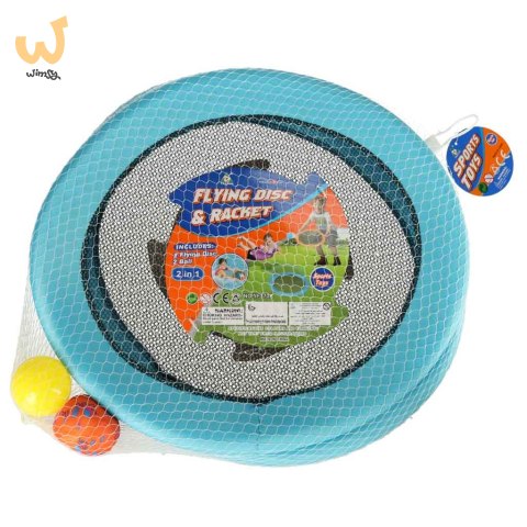 Paletki do gry rakiety z siateczki zestaw 2 piłki i paletki 44cm Paletki do gry rakiety z siateczki zestaw 2 piłki i paletki 44cm