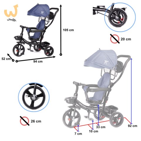 Rowerek trójkołowy Trike Fix Lite granatowy Rowerek trójkołowy Trike Fix Lite granatowy