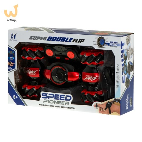 Samochód zdalnie sterowany na pilota RC Speed Pioneer Stunt Car 360 czerwony Samochód zdalnie sterowany na pilota RC Speed Pioneer Stunt Car 360 czerwony