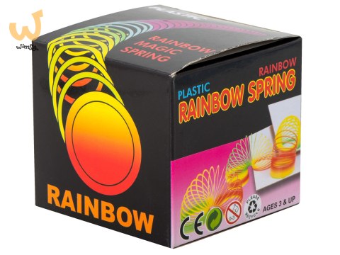 Sprężynka magiczna tęczowa rozciągana okrągła Sprężynka magiczna tęczowa rozciągana okrągła