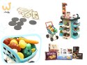 Supermarket sklep kasa fiskalna + wózek miętowy