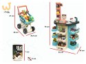 Supermarket sklep kasa fiskalna + wózek miętowy