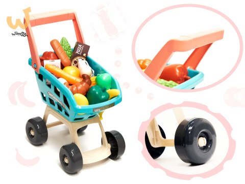 Supermarket sklep kasa fiskalna + wózek miętowy Supermarket sklep kasa fiskalna + wózek miętowy