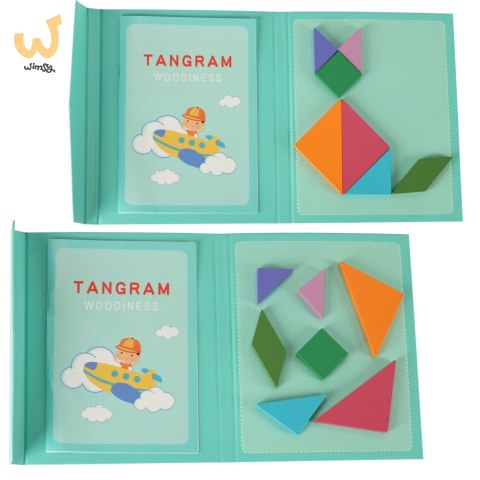 Tangram książeczka magnetyczna układanka klocki 3D Tangram książeczka magnetyczna układanka klocki 3D