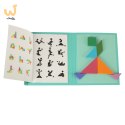 Tangram książeczka magnetyczna układanka klocki 3D