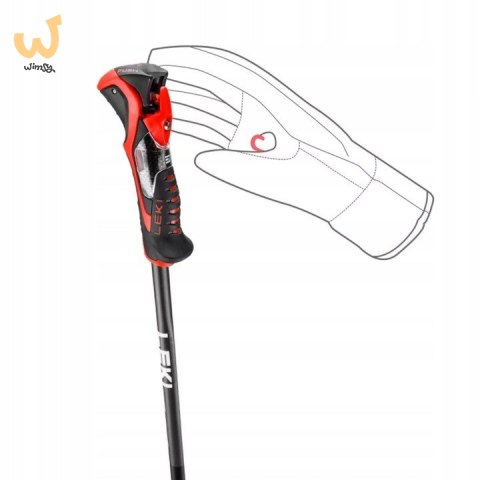 LEKI KIJE 3D AIRFOIL black/red 120 LEKI KIJE 3D AIRFOIL black/red 120