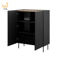 Regał 2D2SZ ONDA 98x45x127 czarny