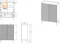 Regał 2D2SZ ONDA 98x45xH127 zieleń