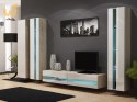 Regał VIGO NEW 180/40/30 dąb sonoma/biały połysk