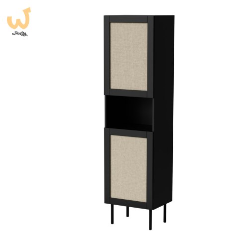 Witryna JUTA 50x39,5x190 czarny + linol calabria Witryna JUTA 50x39,5x190 czarny + linol calabria
