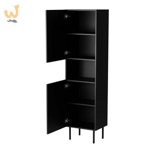 Witryna JUTA 50x39,5x190 czarny + linol calabria Witryna JUTA 50x39,5x190 czarny + linol calabria