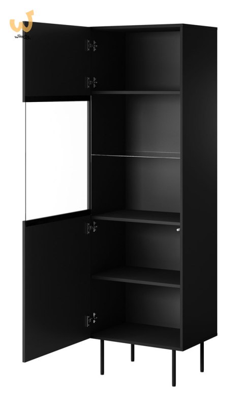 Witryna PALAZZO 60x42x190 czarny + dąb craft Witryna PALAZZO 60x42x190 czarny + dąb craft