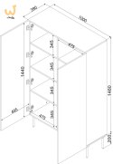 Witryna PALAZZO BIS 100x39x166 biały mat