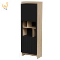Witryna PORTO 59x38x180 dąb/czarny