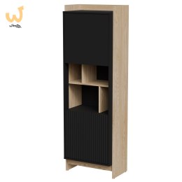 Witryna PORTO 59x38x180 dąb/czarny