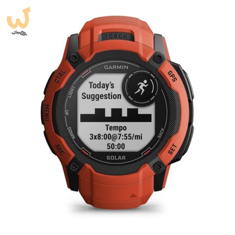 Zegarek sportowy Garmin Instinct 2X SOLAR Czerwony Zegarek sportowy Garmin Instinct 2X SOLAR Czerwony