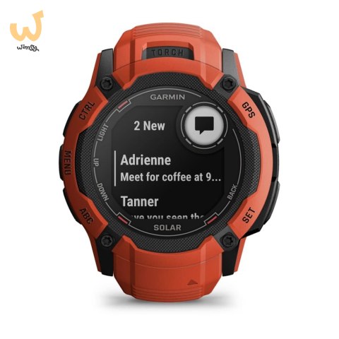 Zegarek sportowy Garmin Instinct 2X SOLAR Czerwony Zegarek sportowy Garmin Instinct 2X SOLAR Czerwony