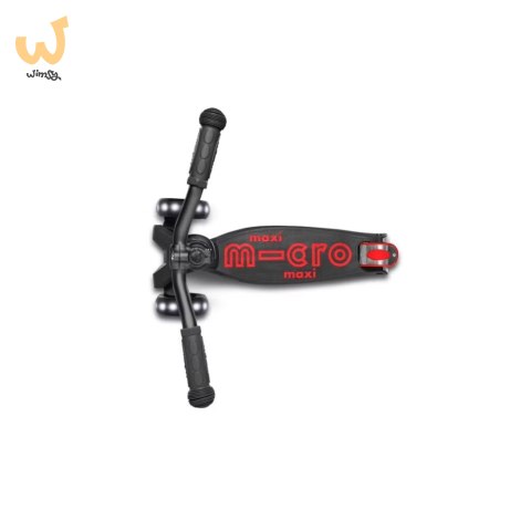Hulajnoga Maxi Micro Deluxe Pro LED Black Red Hulajnoga Maxi Micro Deluxe Pro LED Black Red